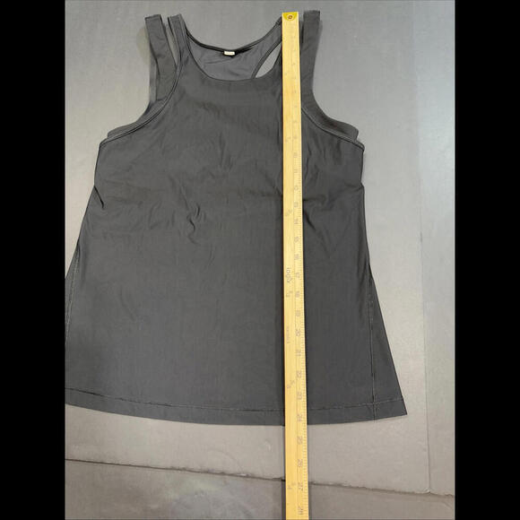 Lululemon Black Athletic Gym Sports Mesh Built in Bra Minimalist Tank Top 8 - Picture 9 of 13